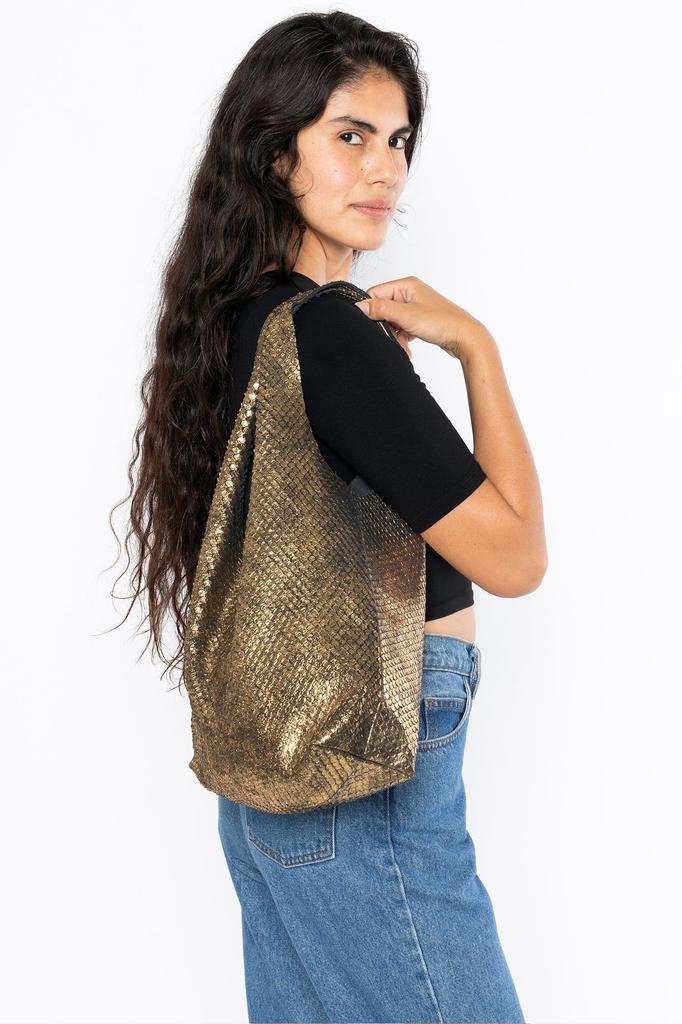 Los Angeles Apparel RLH3405 - Embellished Leather Shopping Bag