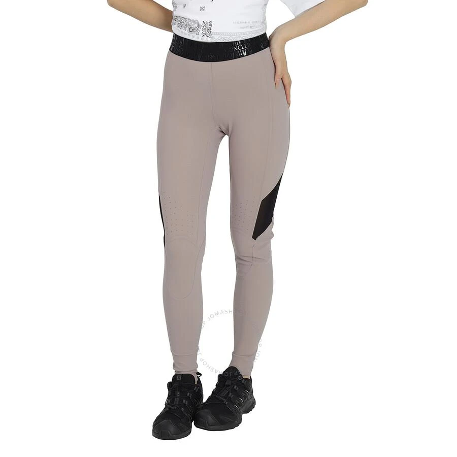 Moncler Ladies Medium Pink High-Waisted Technical Jersey Leggings 1