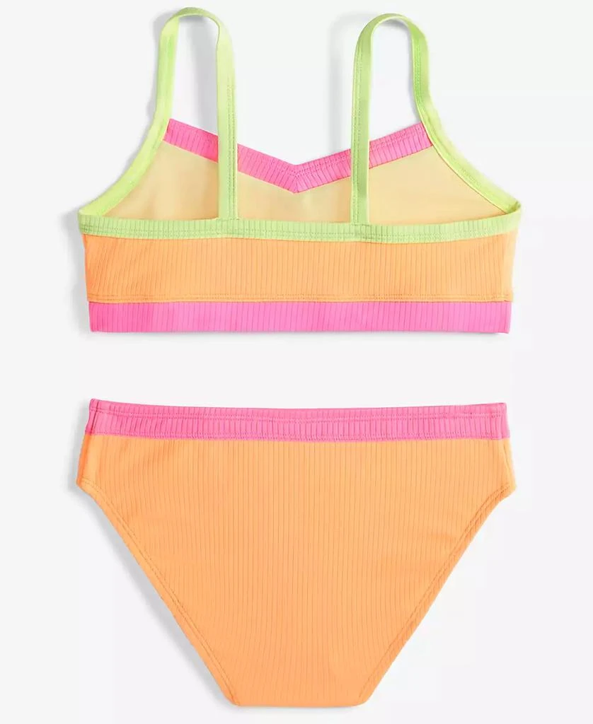 Breaking Waves Big Girls 2-Pc. Colorblocked Swimsuit 2