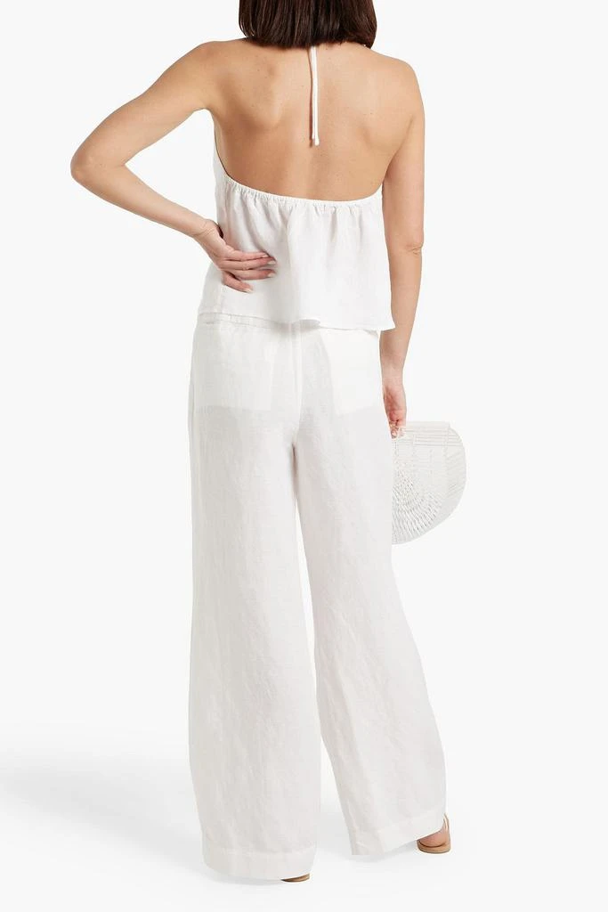 Onia Linen and Lyocell-blend wide-leg pants 3