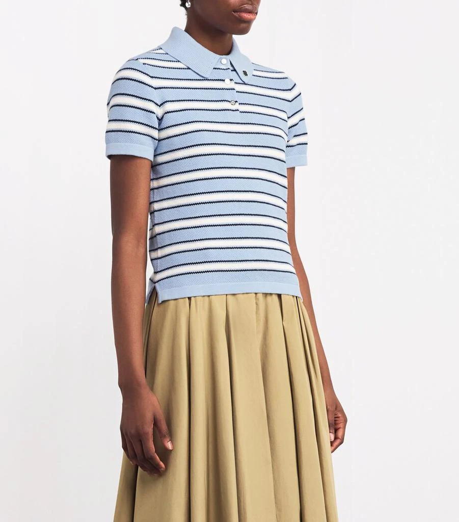 Maje Stripe Cropped Polo Shirt 3