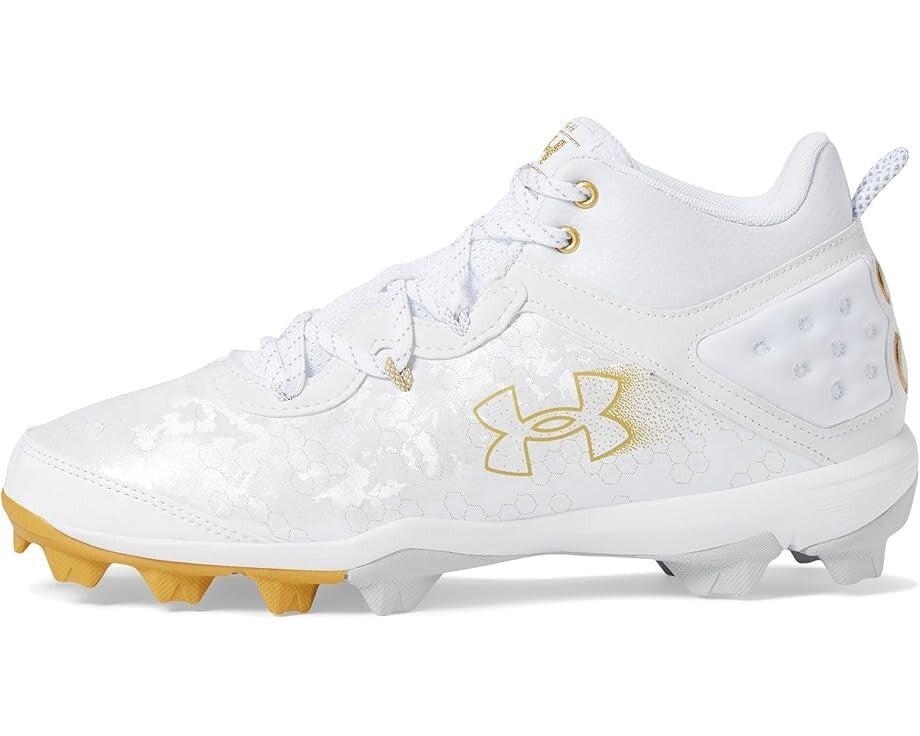 Under Armour Harper 8 Mid RM 3026592-100 Men's White Baseball Cleats KHD2713