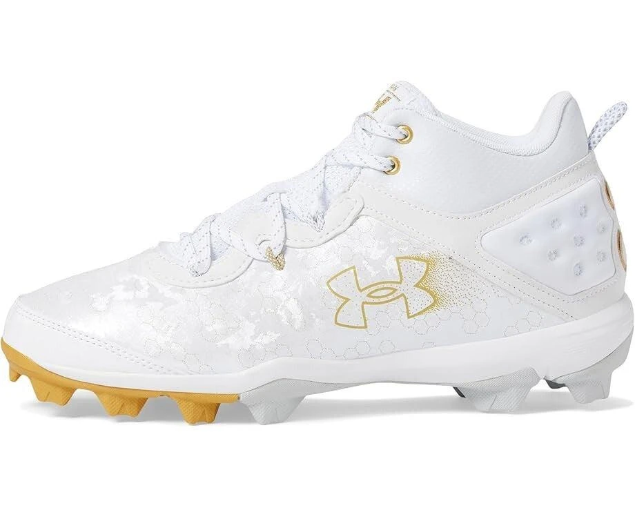 Under Armour Harper 8 Mid RM 3026592-100 Men's White Baseball Cleats KHD2713 2