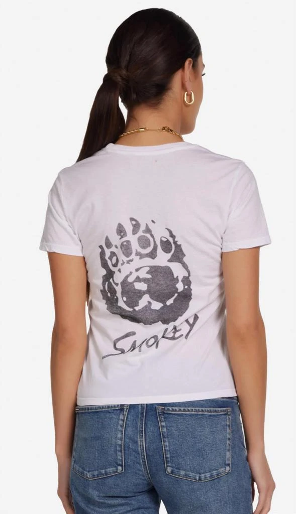 Lauren Moshi Ursula Smokey Bear Tee In White 2