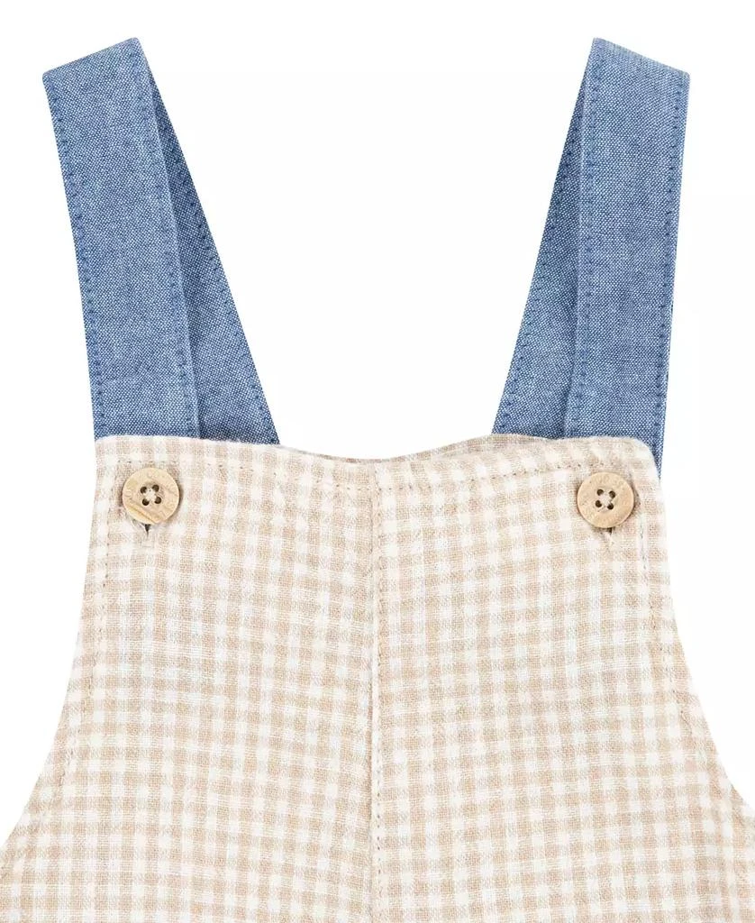 Levi
s Baby Boys Gingham Shortall and T-shirt Set 9