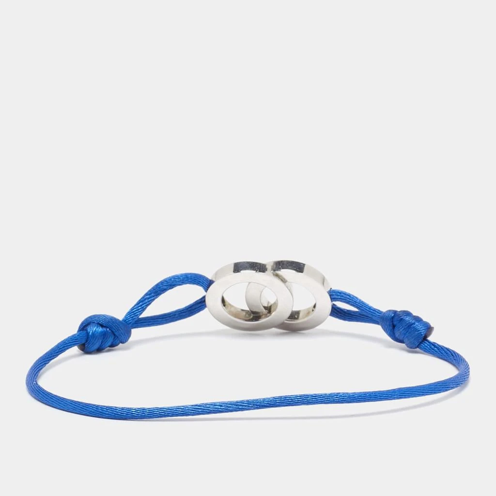 BVLGARI Bvlgari Circles Sterling Silver Blue Adjustrable Cord Bracelet 3