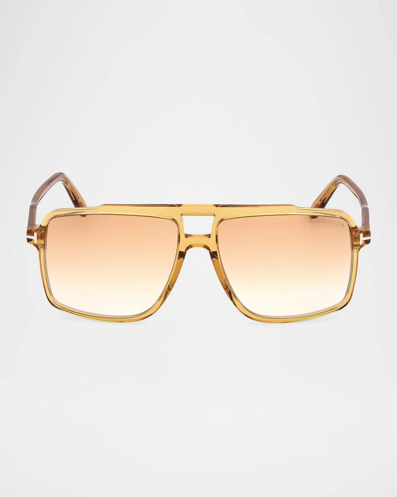 Tom Ford Men's Kemp Acetate Rectangle Sunglasses 1