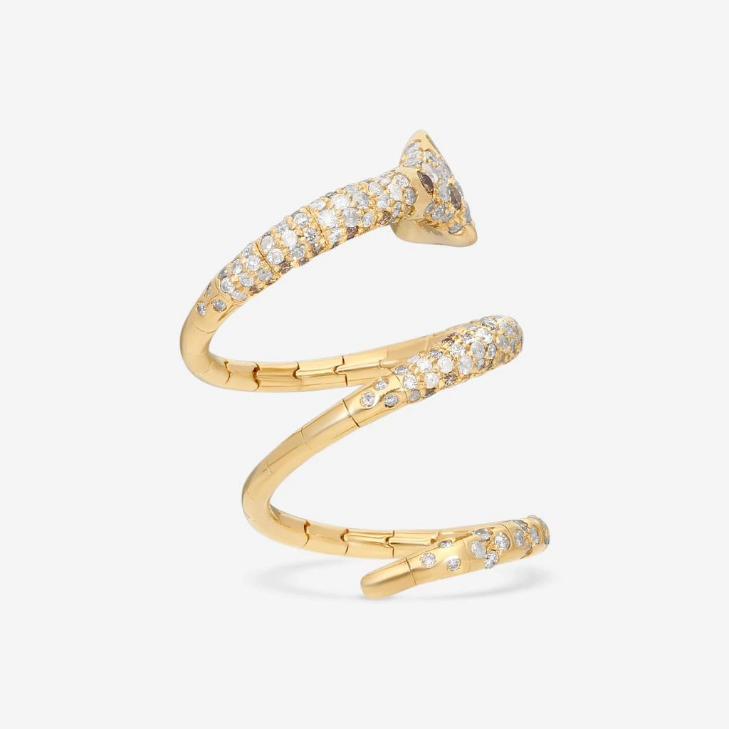 Crivelli Crivelli Ricciolo Snake 18K Yellow Gold Diamond Ring Sz. 6 276-12439-copy 4