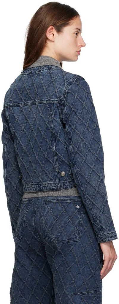 Rag & Bone Blue Cora Quilted Denim Jacket 3