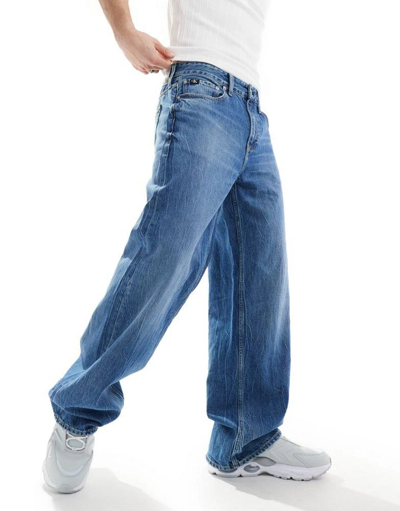 Calvin Klein Calvin Klein Jeans loose straight jeans in dark wash 1