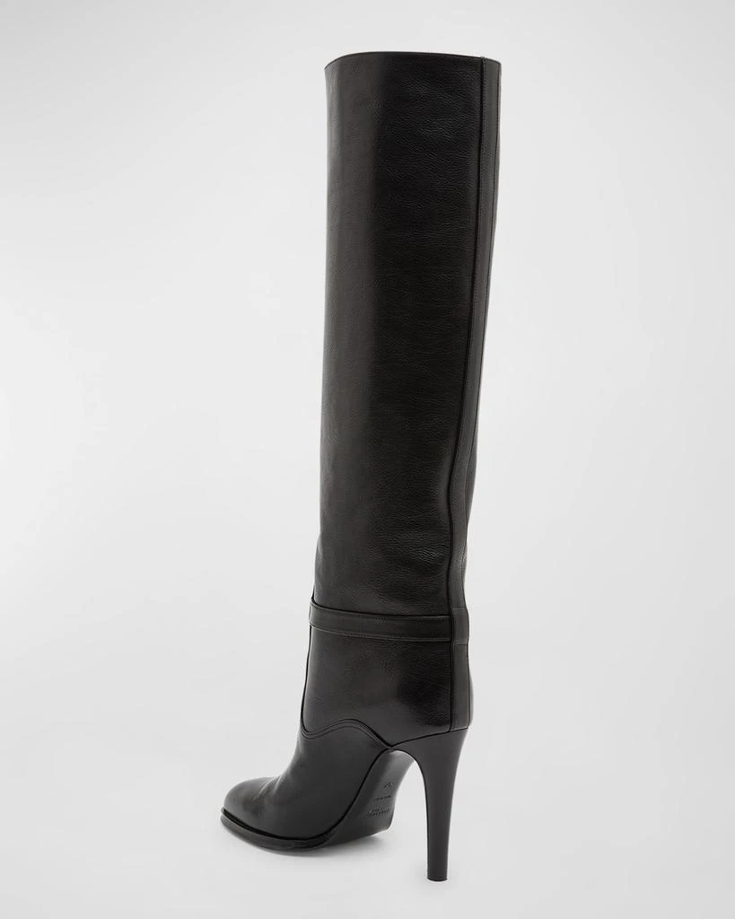 Yves Saint Laurent Diane Leather Buckle Knee Boots 3