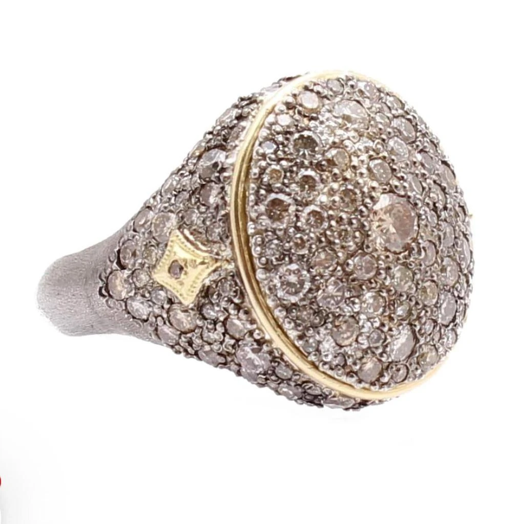 Armenta Women's Pave Statement Ring In Yellow Gold And Black 1