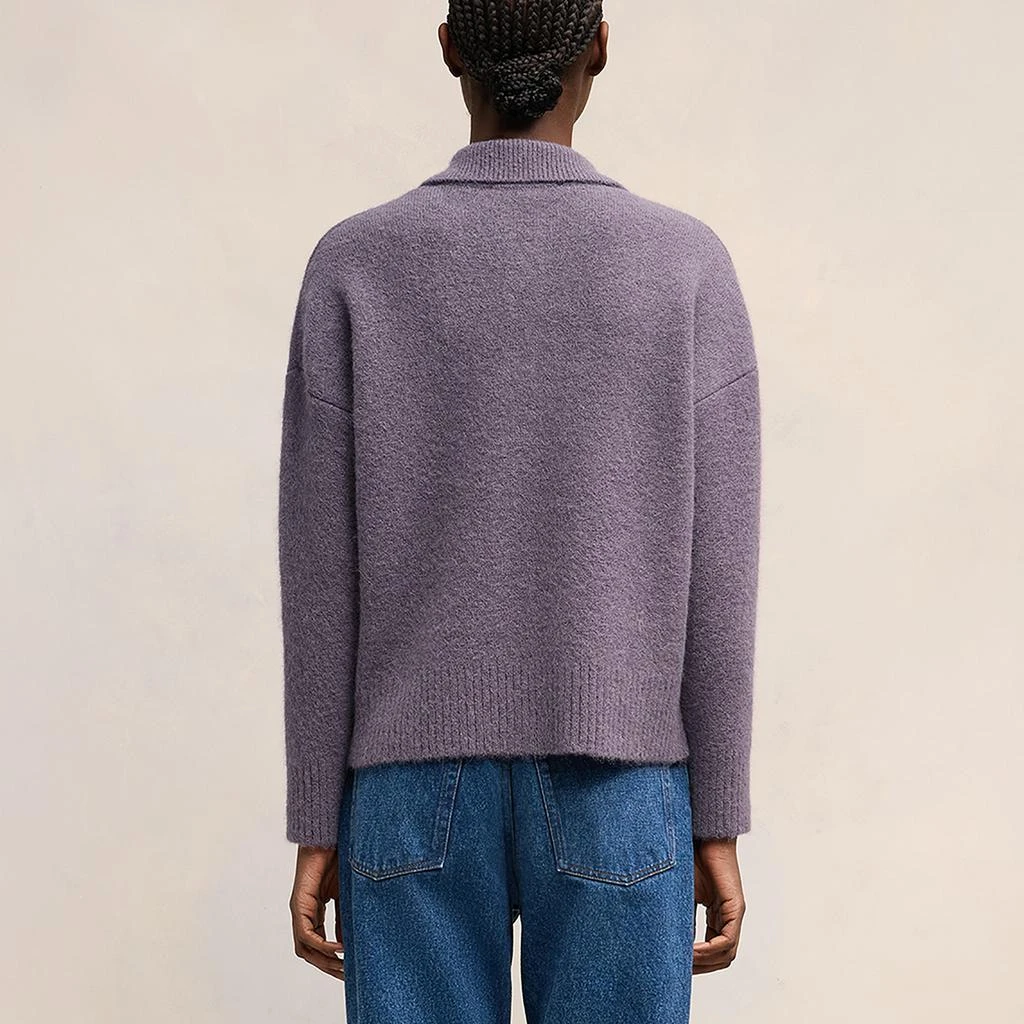 AMI Off White Adc Alpaca-Blend Knit Polo Jumper 2