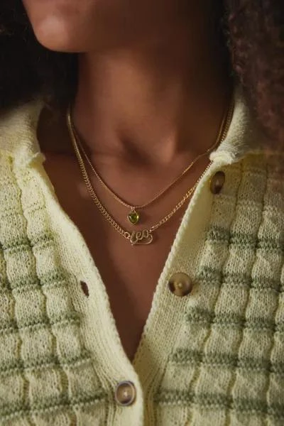 Urban Outfitters Zodiac Nameplate Layering Necklace Set 1