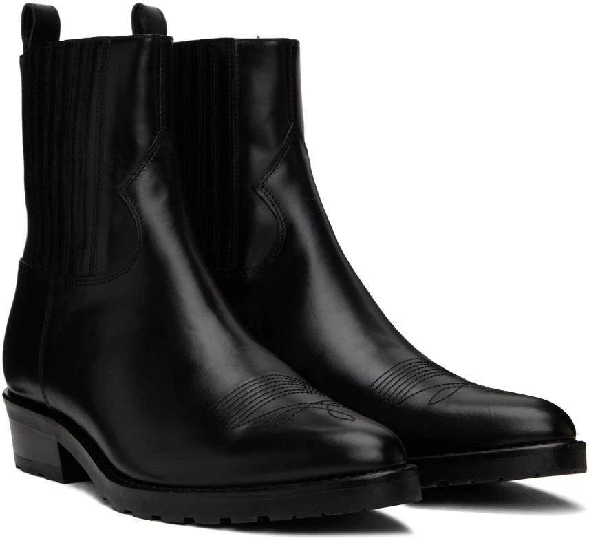 Toga Virilis SSENSE Exclusive Black Embroidered Chelsea Boots 4