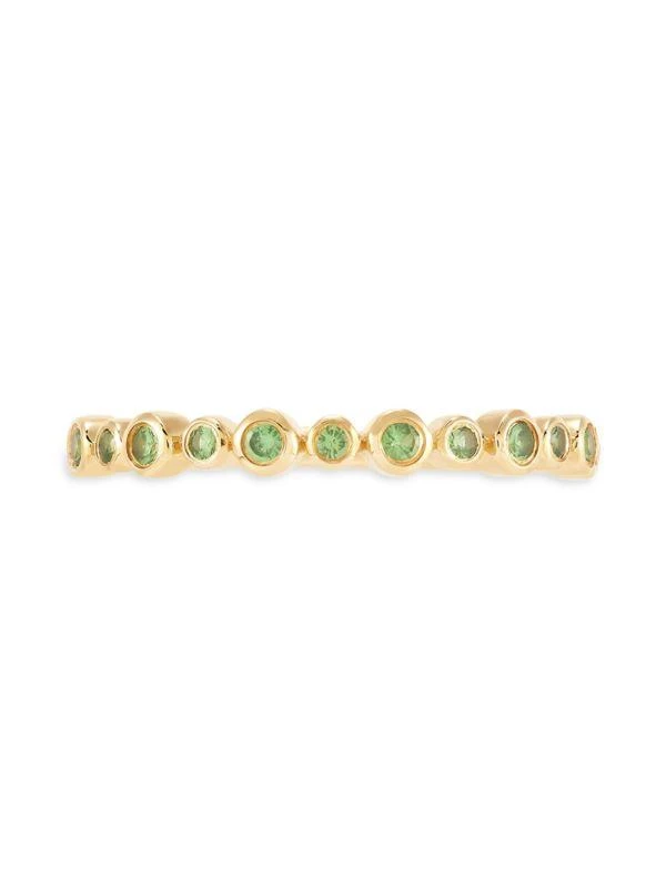 Saks Fifth Avenue 14K Yellow Gold 
Round Tsavorite Ring 2