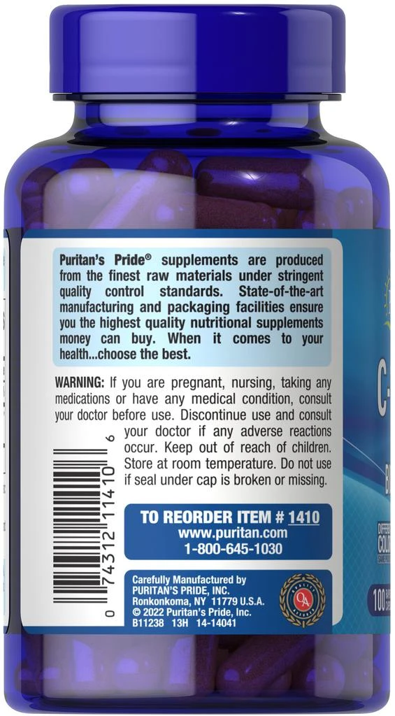 Puritan's Pride Vitamin C with Bioflavonoids 100 Capsules 3