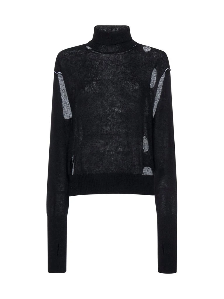 MAISON MARGIELA MM6 Maison Margiela Distressed Turtleneck Knitted Sweater 1