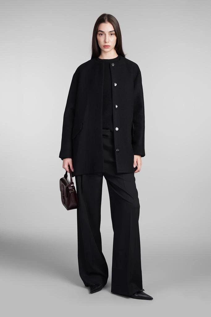 Theory Coat In Black Wool 2