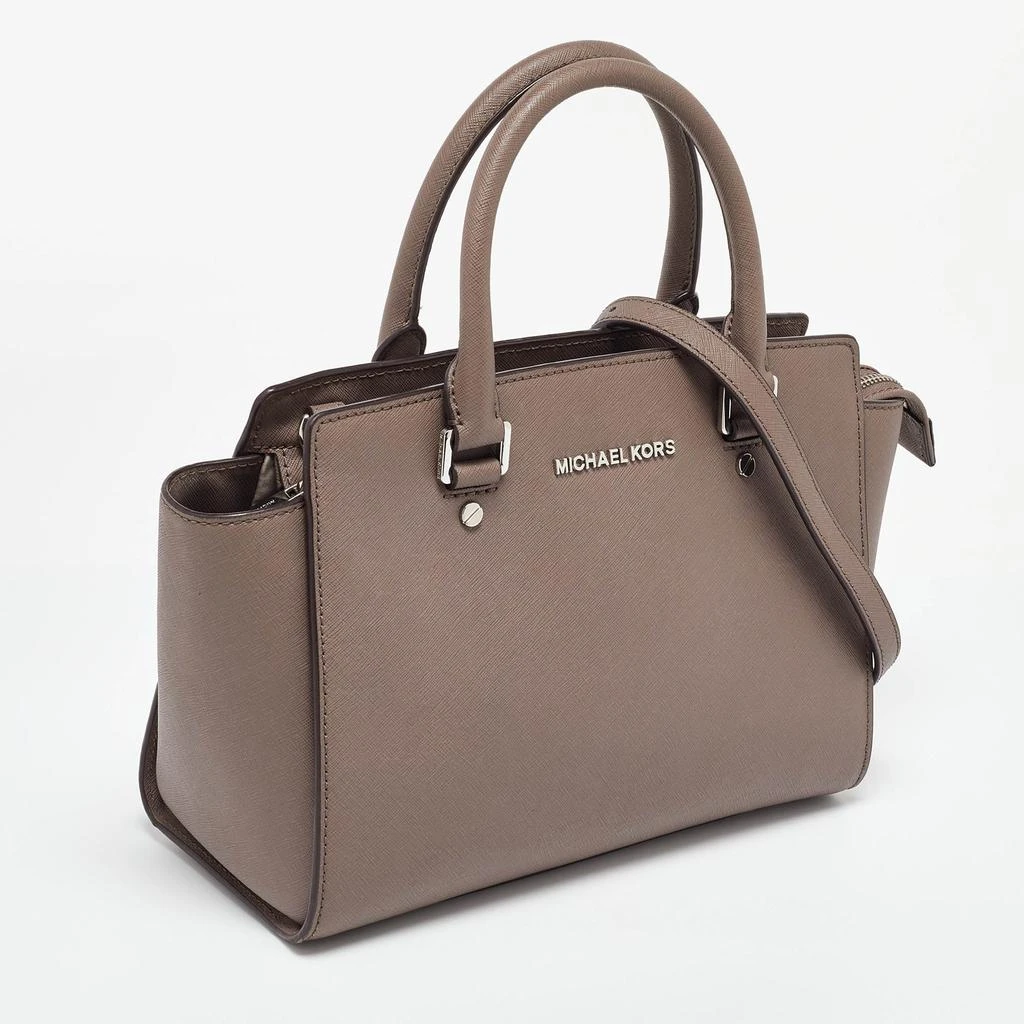 Michael Kors Michael Kors Dark Beige Leather Medium Selma Tote 3
