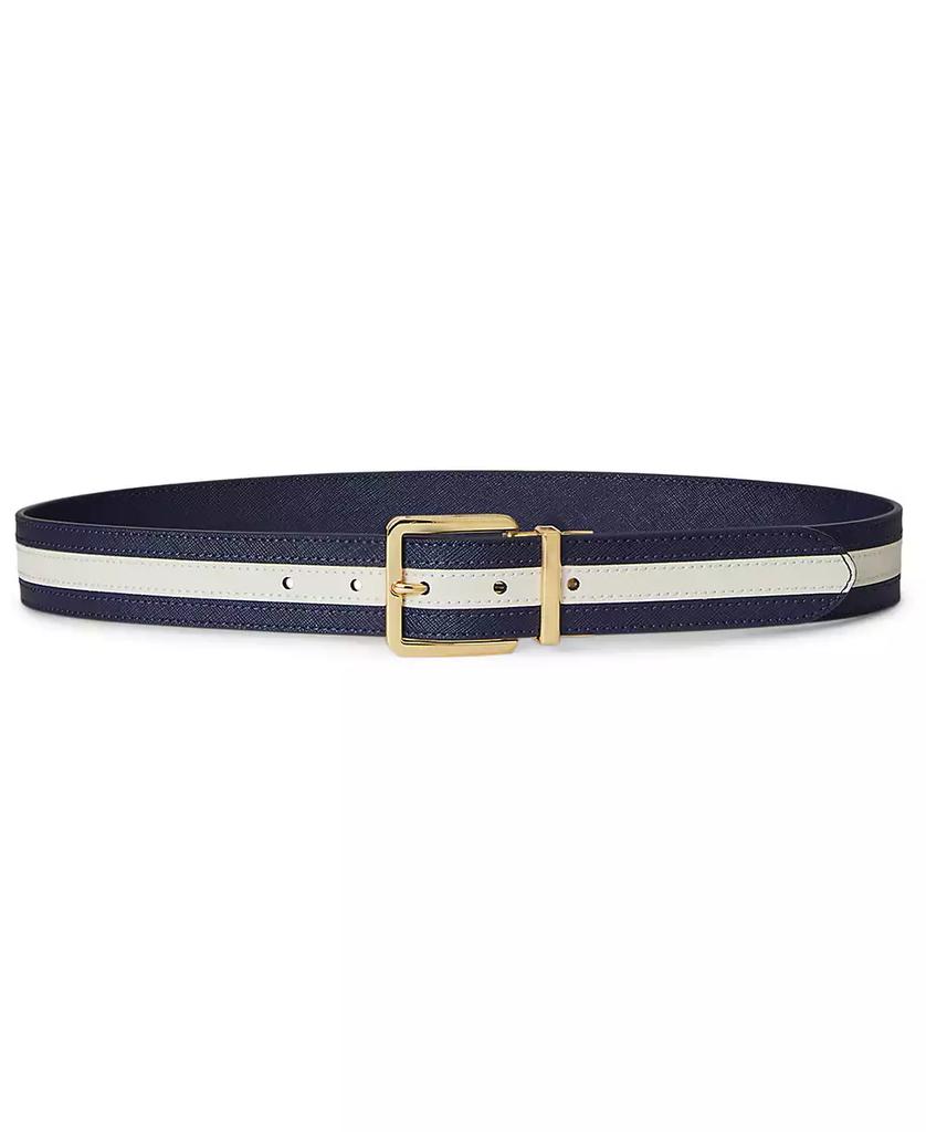 Ralph Lauren Women's Two-Tone Reversible Crosshatch Belt