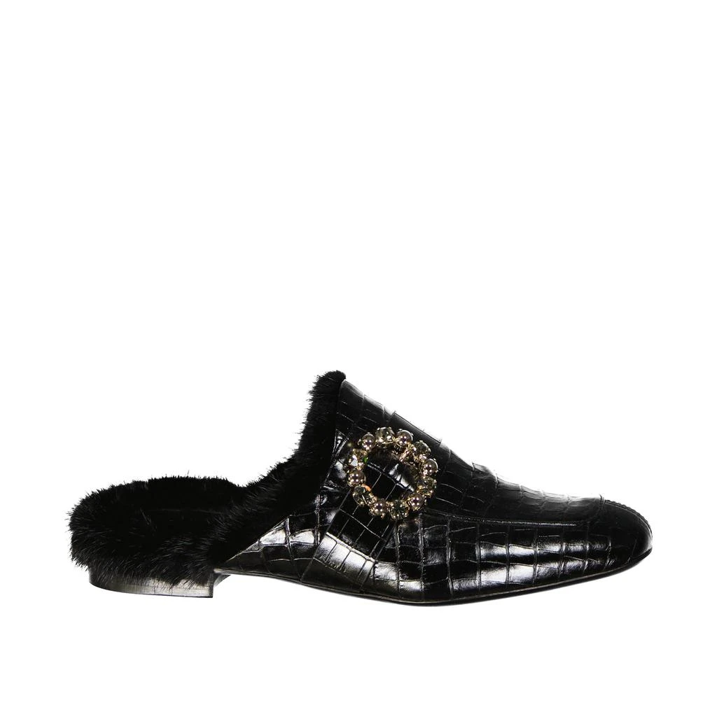 ELEVENTY Eleventy Leather Fur Mules 1