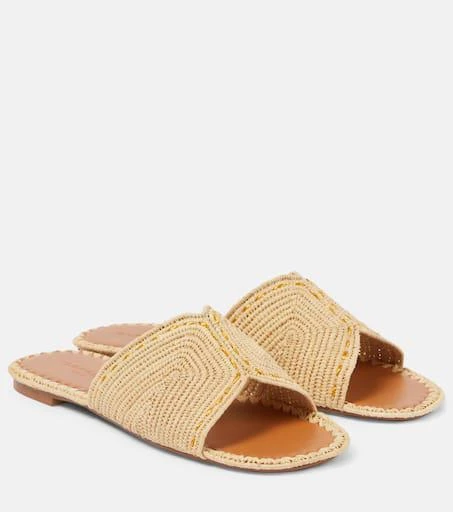 Clergerie Ineni raffia slides 1