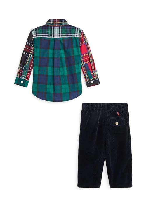 Ralph Lauren Lauren Childrenswear Baby Boys Cotton Fun Shirt Corduroy Pants Set 2