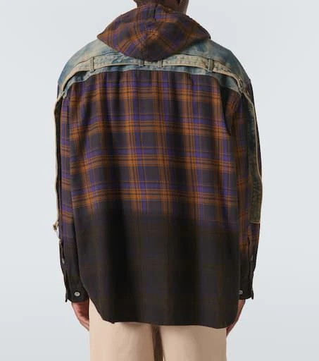 Acne Studios Paneled checked cotton flannel shirt 4