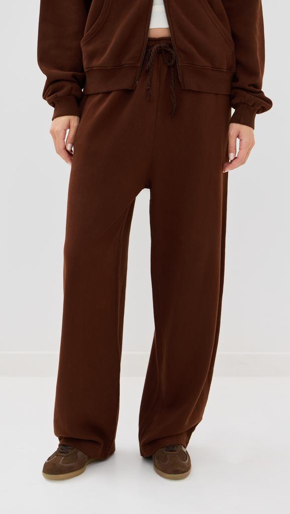 The Elder Statesman Daily Wide Leg Sweatpants