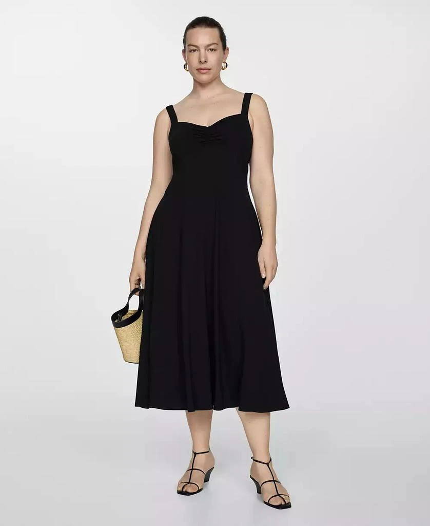 Mango Women's Strapless Flared Dress 7