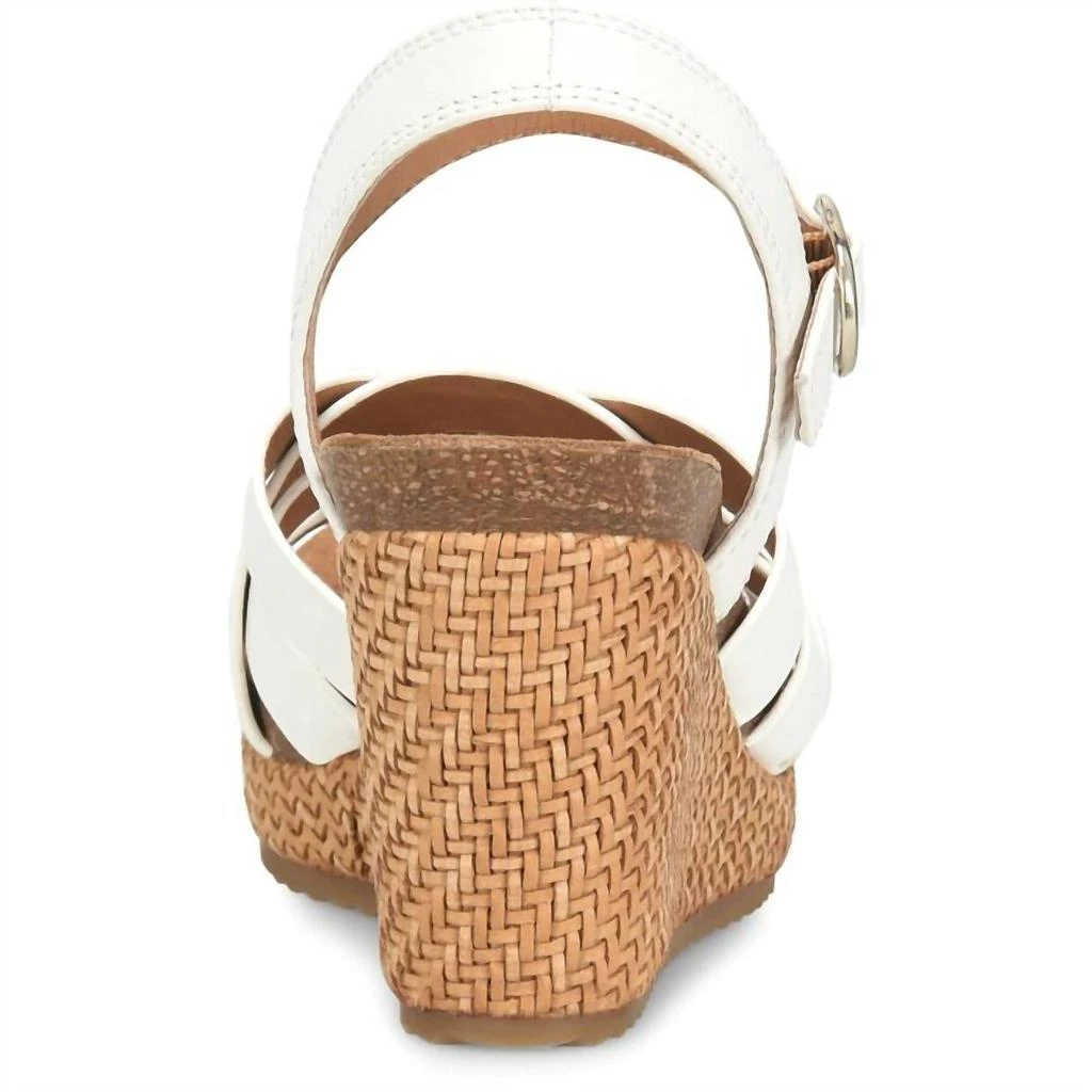Söfft Women's Carlana Wedge Sandal In White 3