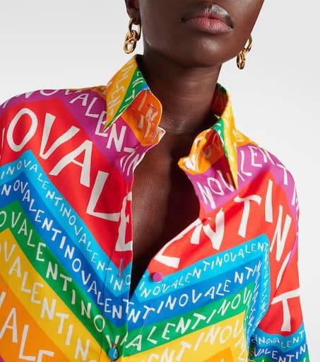 Valentino Logo cotton shirt dress 4