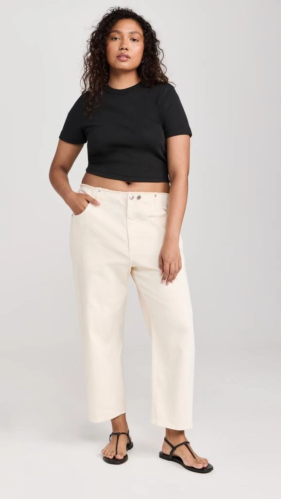 Tibi Garment Dyed Stretch Twill Cropped Newman Jeans 7