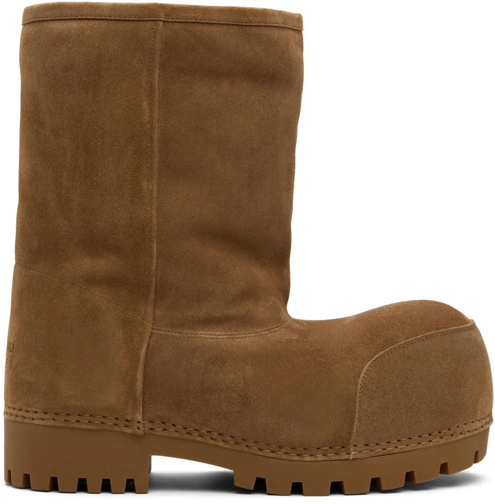 Balenciaga Tan Alaska Fur Low Boots 1