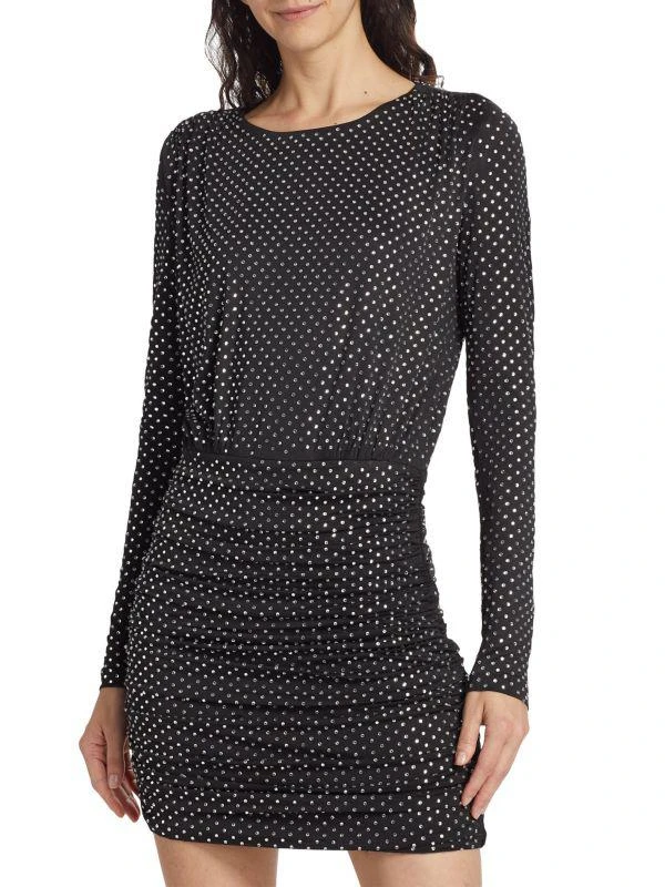 VERONICA BEARD Jessel Diamante Ruched Minidress 1