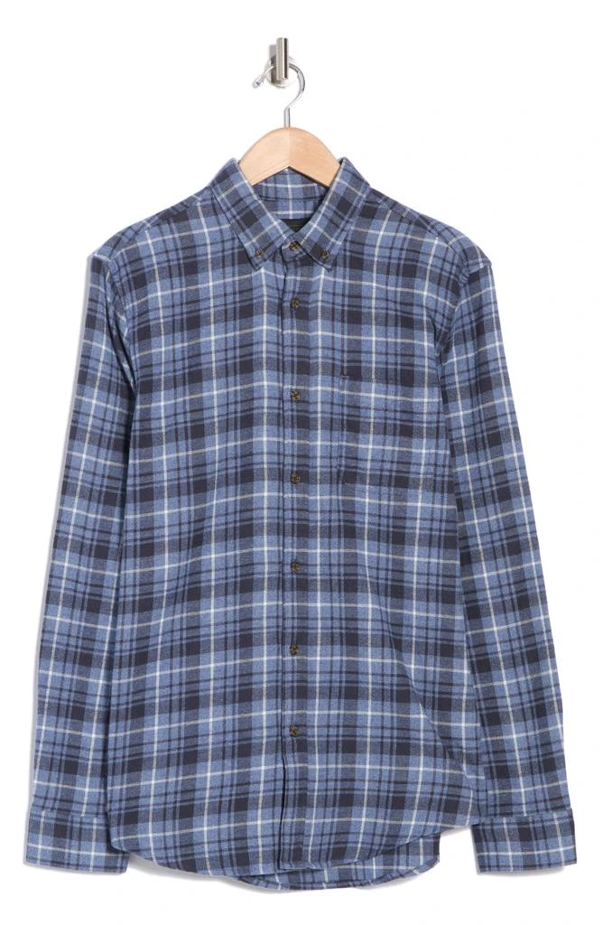 14th & Union Trim Fit Stretch Grindle Plaid Flannel Shirt 3