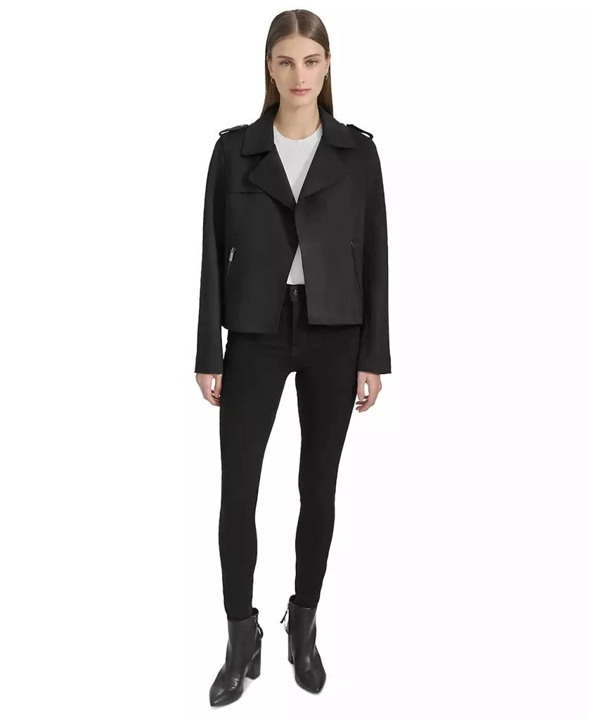 Marc New York by Andrew Marc Andrew Marc Sport Women's Draped Faux-Suede Moto Jacket 4