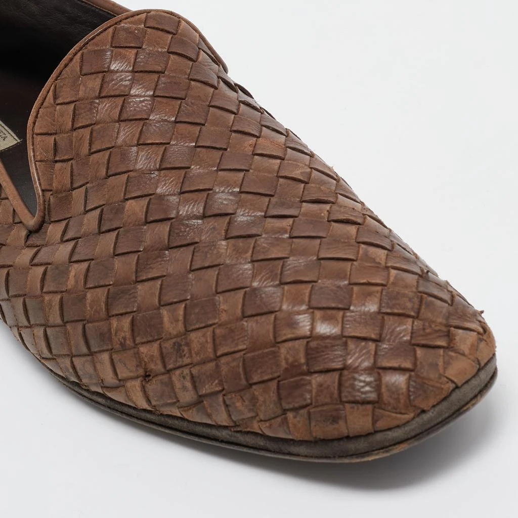 Bottega Veneta Bottega Veneta Brown Intrecciato Leather Slip On Loafers Size 43 8
