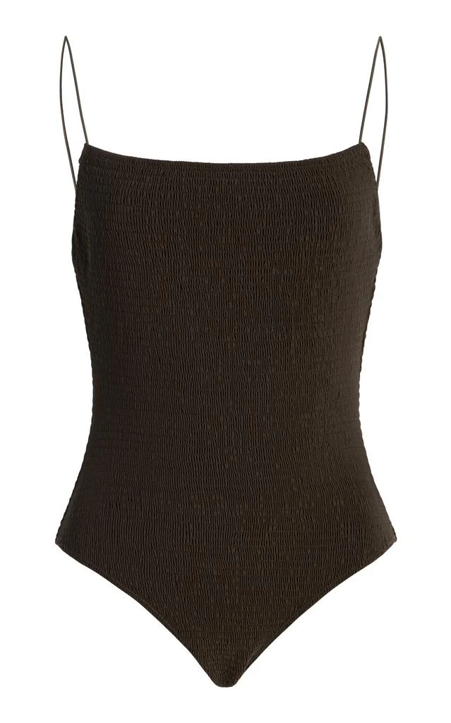 Toteme Toteme - Smocked One-Piece Swimsuit - Black - S - Moda Operandi 1