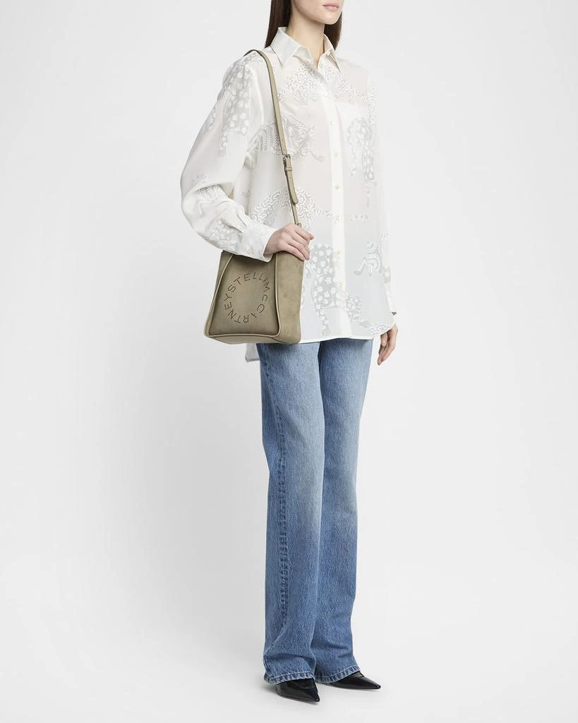 Stella McCartney Alter Suede Piped Crossbody Bag 6