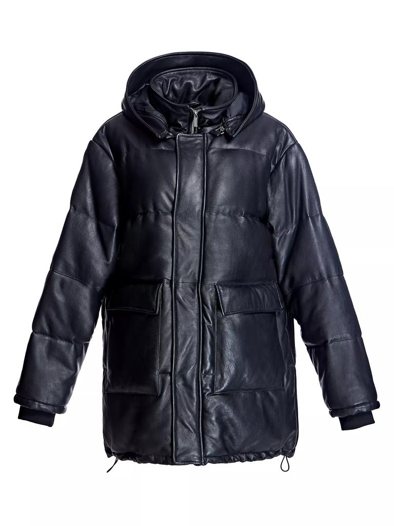 Maximilian Men's Hooded Leather Coat