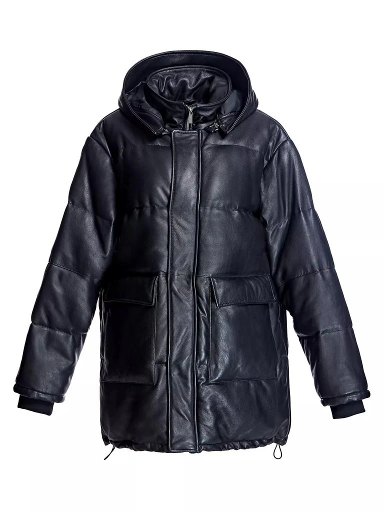 Maximilian Men's Hooded Leather Coat 1