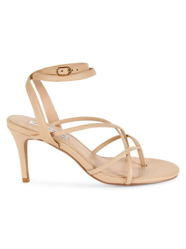 Saks Fifth Avenue 76MM Carmen Leather Stiletto Sandals 1