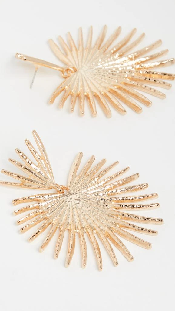 Kenneth Jay Lane Gold Fan Drop Post Earrings 3