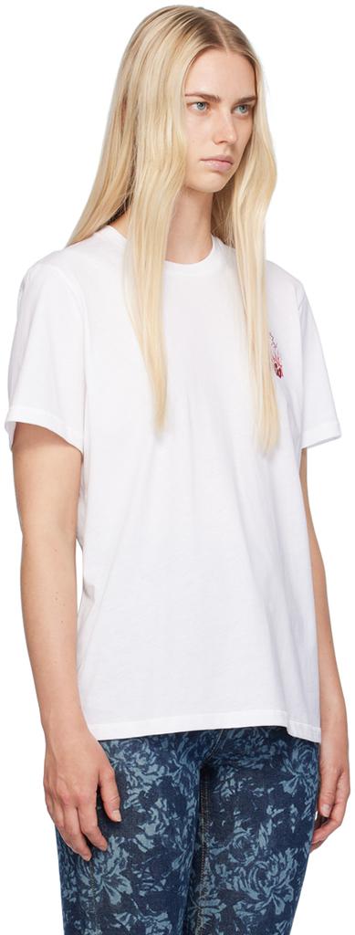 Ganni White 'GoGo' T-Shirt