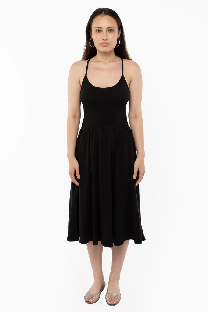 Los Angeles Apparel 43208X - Baby Rib Cross Back Summer Midi Dress 4