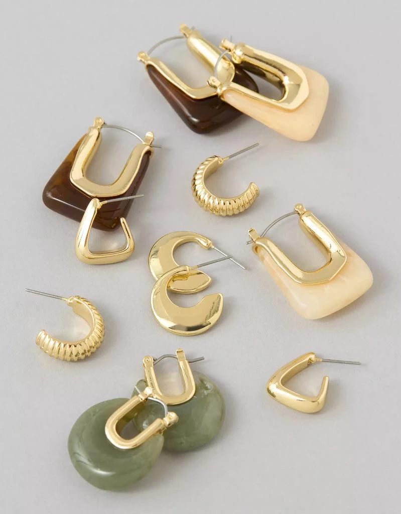 AE AEO Stone Hoop Earrings 6-Pack 2
