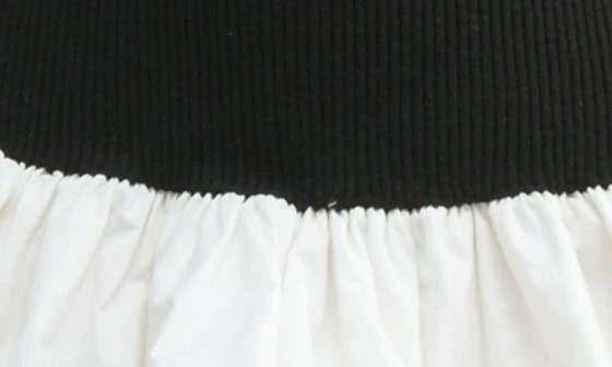 Lush Bubble Hem Mixed Media Dress 3