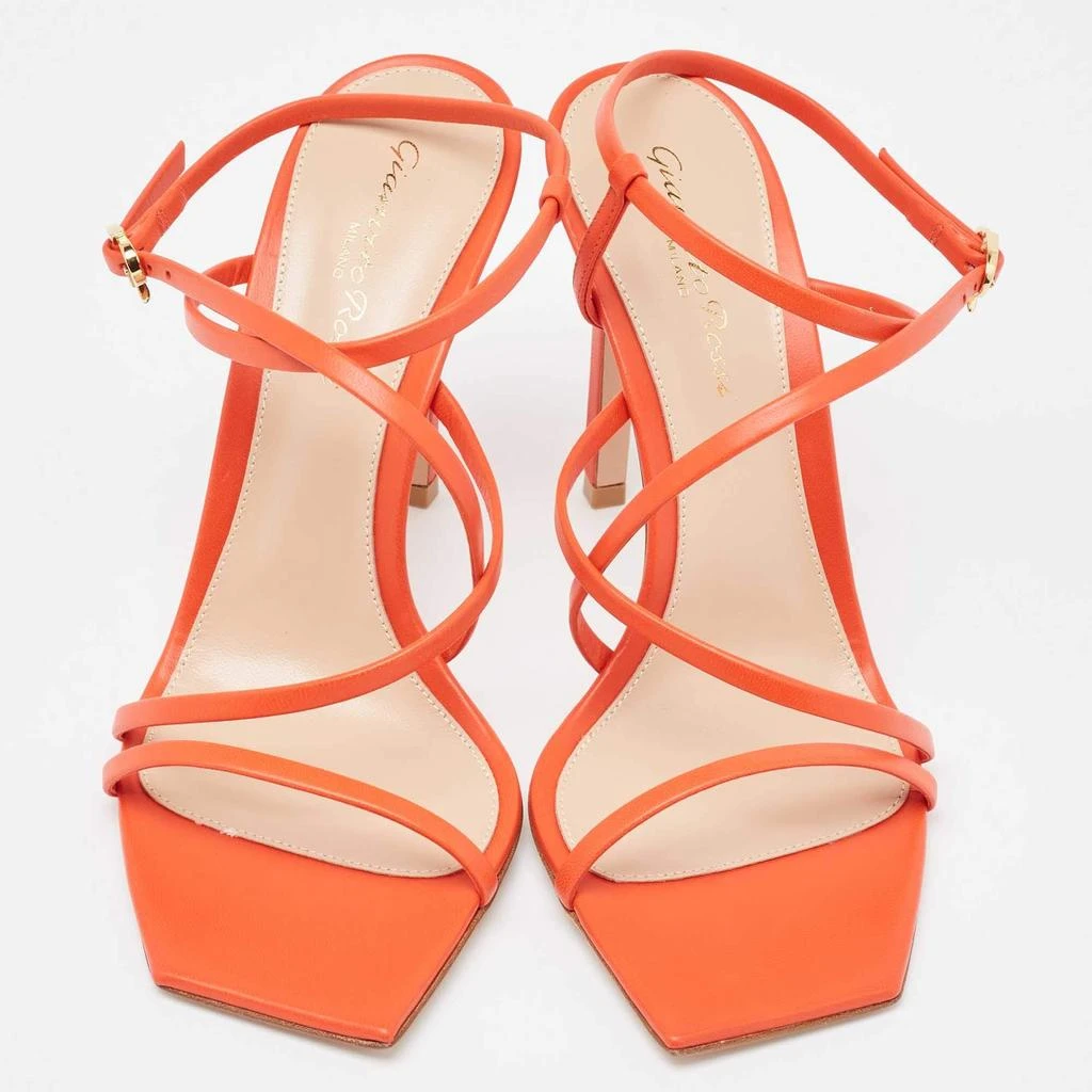 Gianvito Rossi Gianvito Rossi Red Leather Manilla Ankle Strap Sandals Size 39 3